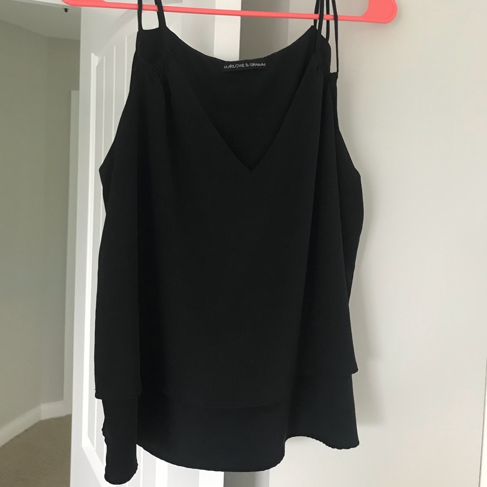 Harlowe & graham black v neck tank